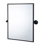 Mayer Matte Black Pivot Rectangle Mirror