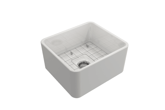 Novi 50 x 46 Fine Fireclay Gloss White Farmhouse Butler Sink - Flat on Both Sides, Limited Edition