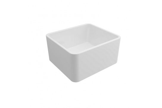 Novi 50 x 46 Fine Fireclay Gloss White Farmhouse Butler Sink - Flat on Both Sides, Limited Edition
