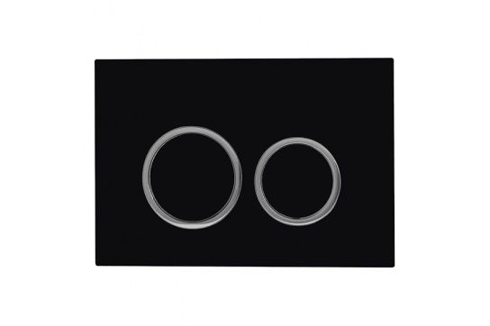 Rushmore Round Matte Black Dual-Flush Plate (for AU301D & AU301A Inwall Cisterns)