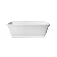Lynton 168 x 75 TitanCast Solid Surface Freestanding Bath - Satin Silk White
