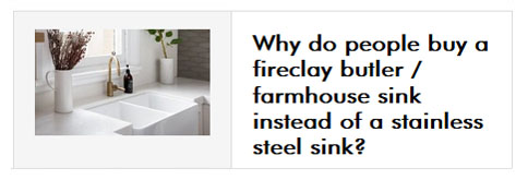 Why do people buy a fireclay butler?