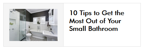 10 Tips to Get the Most Out of Your Small Bathroom
