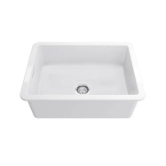 Cuisine 68 x 48 Inset / Undermount Fine Fireclay Gloss White Sink