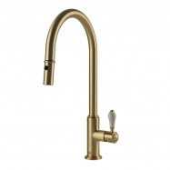 Ludlow Pull Out Sink Mixer - Brushed Brass