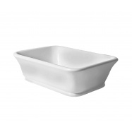 Lynton 53 x 39 TitanCast Solid Surface Above Counter Basin - Gloss White
