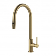 Naples Pull Out Sink Mixer - Brushed Brass