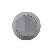 Round Brushed Nickel Flush Button