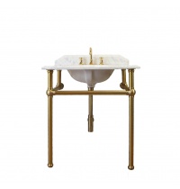 Mayer Basin Stand With 75 x 55 Real Carrara Marble Top