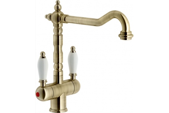 Novi 75 Fireclay Sink, Tap & Accessory Package - Antique Brass