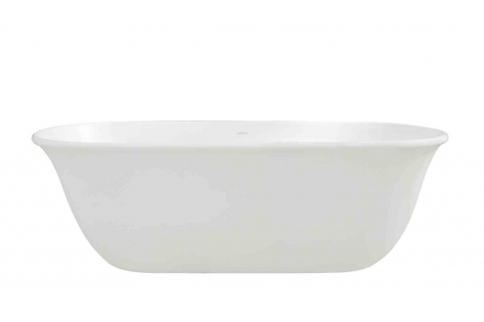Blanche 162 x 74 TitanCast Solid Surface Freestanding Bath - Gloss White