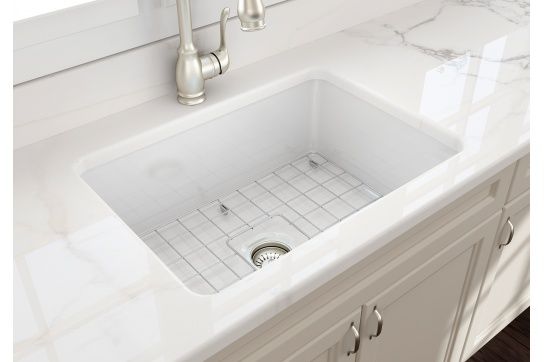 Cuisine 68 x 48 Inset / Undermount Fine Fireclay Gloss White Sink