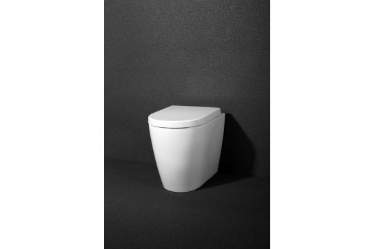 Package - Narva Rimless Floor Mounted Pan & Seat + Geberit In-wall Cistern + Flush Plate