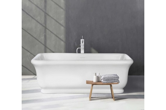 Kirkham 180 x 84 TitanCast Solid Surface Bath - Satin Silk White