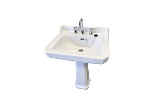 Arlington 60 x 47 ceramic wash basin pedestal with chain plug - Limited Edition 