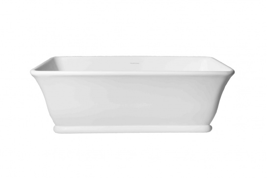 Lynton 168 x 75 TitanCast Solid Surface Freestanding Bath - Satin Silk White
