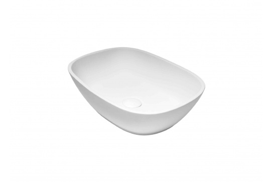Maldon 49 x 35 TitanCast Solid Surface Above Counter Basin - Gloss White