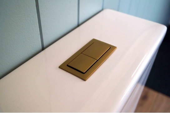 Rectangle Brushed Brass Flush Button