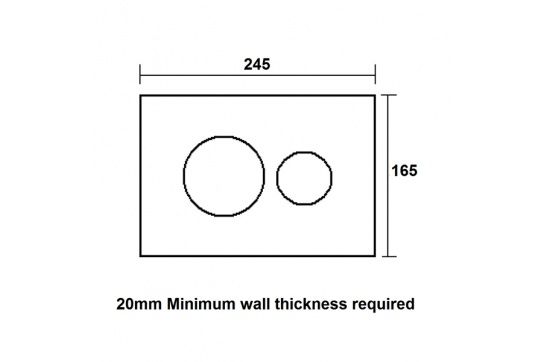 Rushmore Round Matte Black Dual-Flush Plate (for AU301D & AU301A Inwall Cisterns)