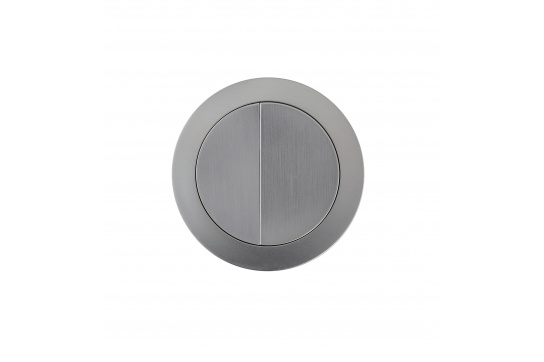 Round Brushed Nickel Flush Button